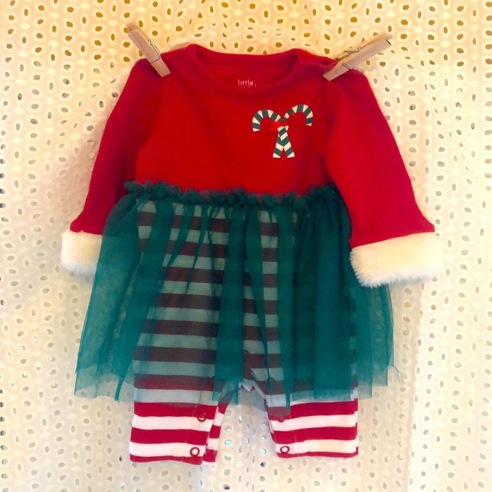 Christmas one piece with hat - Newborn